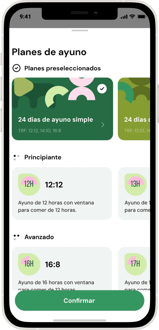 Programa de ayuno personalizado