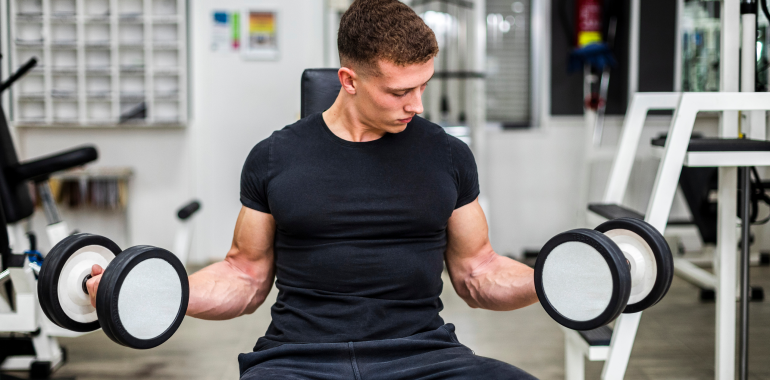 Seated Dumbbell Extension