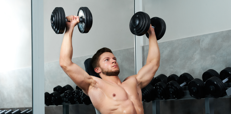 Tricep Pushdowns with Dumbbells